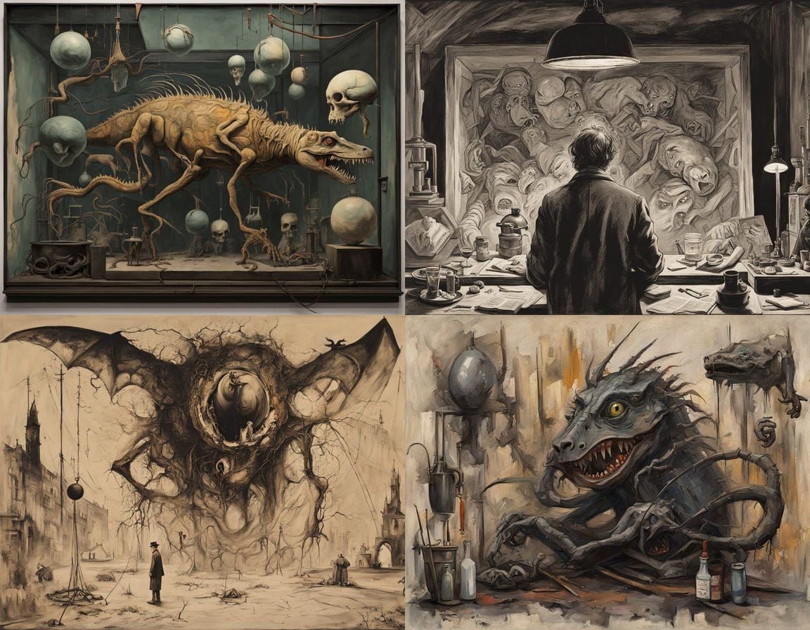 Surrealistic Tiger Mutant Emerges from 1940s-Style Vivisecti...