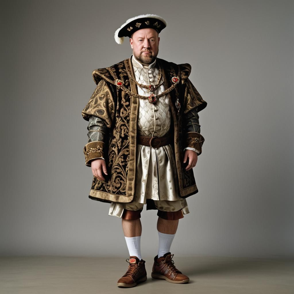 Henry VIII Portrait with Sneakers, Professional Photography