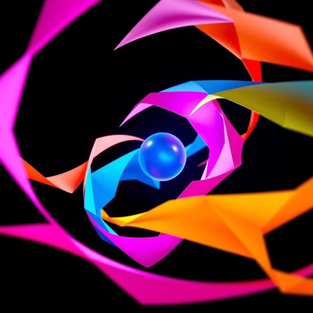 Abstract Dataflow with Origami in Neon Colors