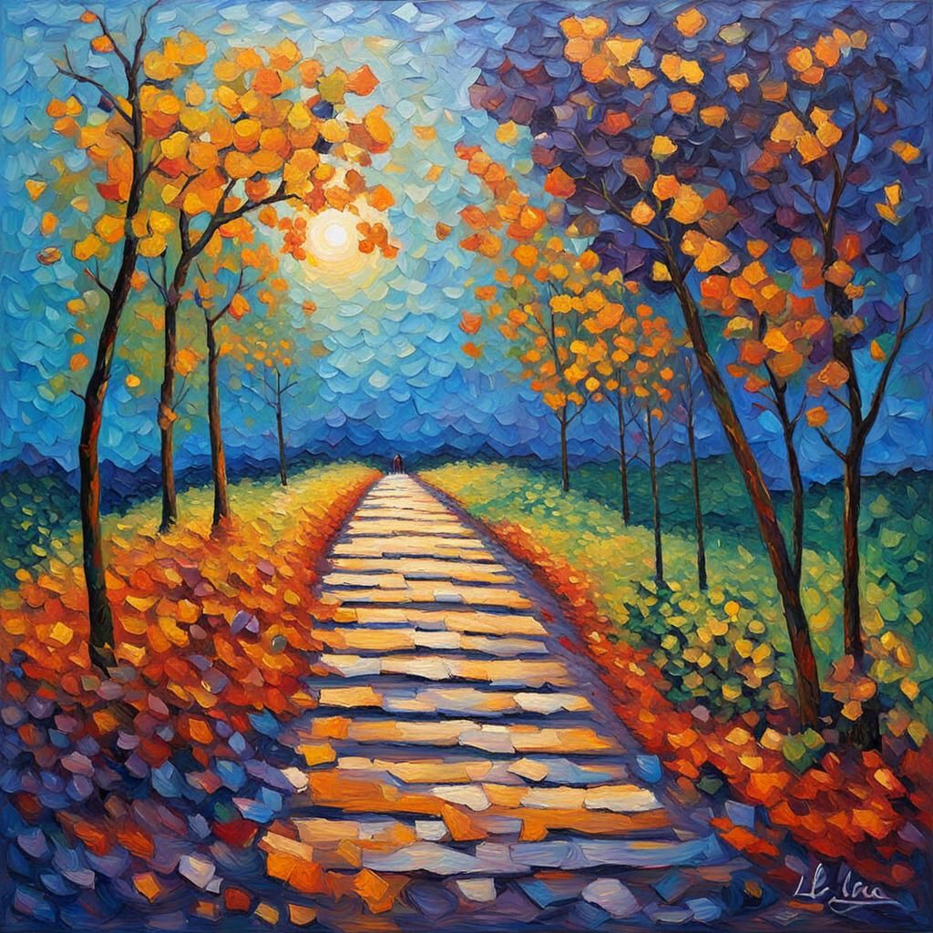 Libra in Expressionist Neo-Impressionism Style