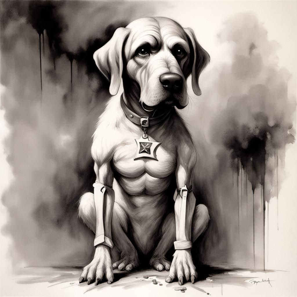 McGruff the Crime Dog in Gammell Style