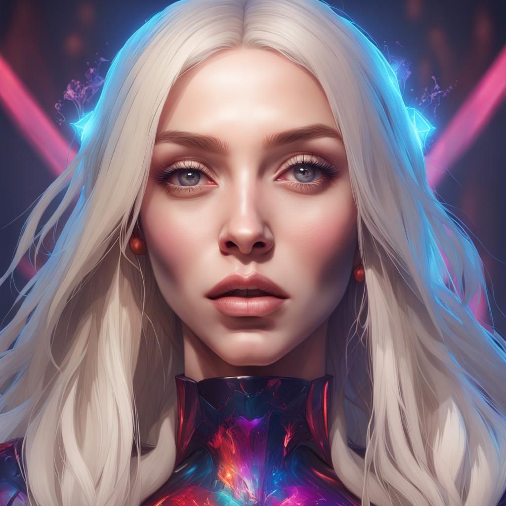 Ava Max Portrait by Greg Rutkowski, Artgerm, WLOP