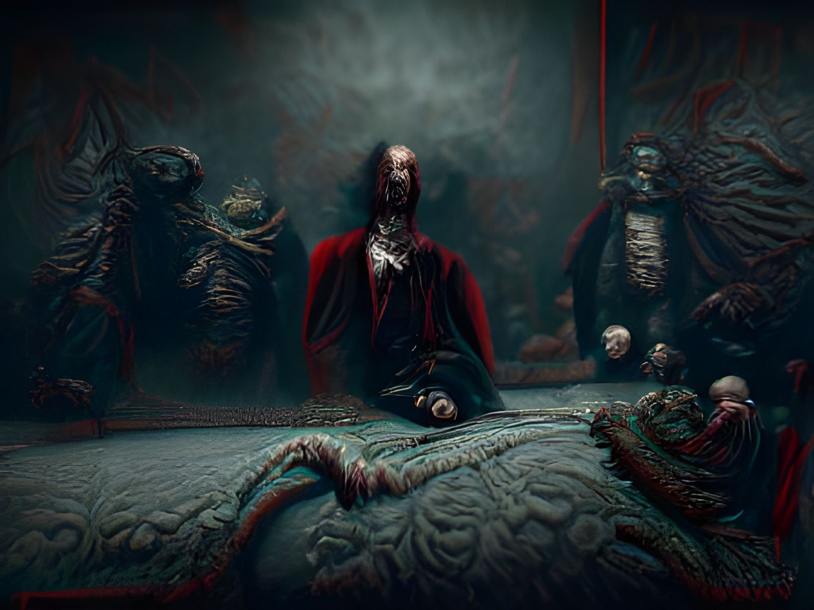 Addiction Horror in Stygian Darkness: Sinister Artwork