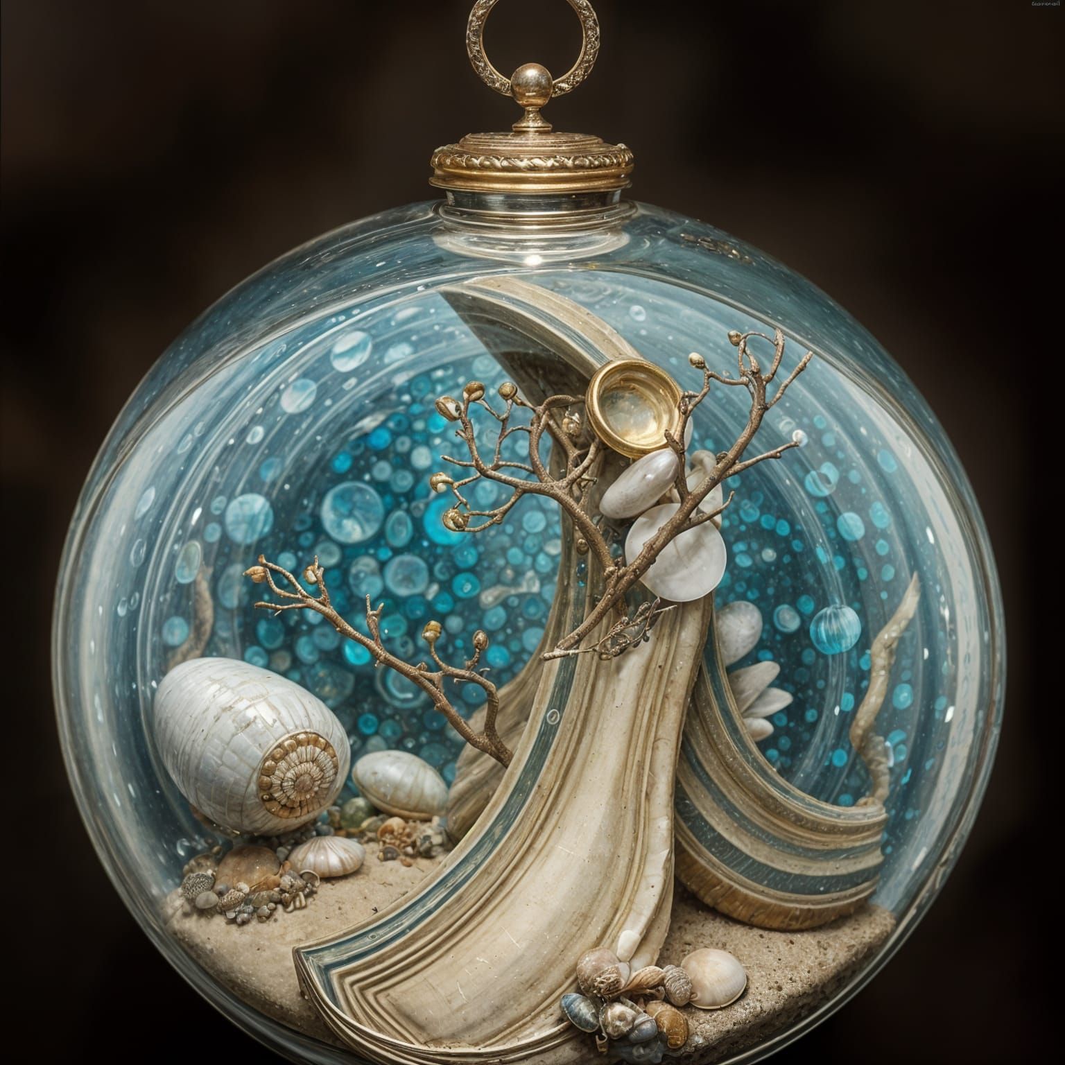 Dreamy Japanese Garden Inside Glass Orb