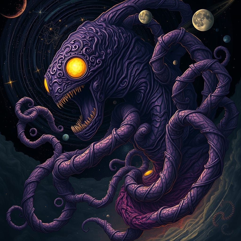 Ethereal Nightmare Devouring the Cosmos in a Swirling Vortex...