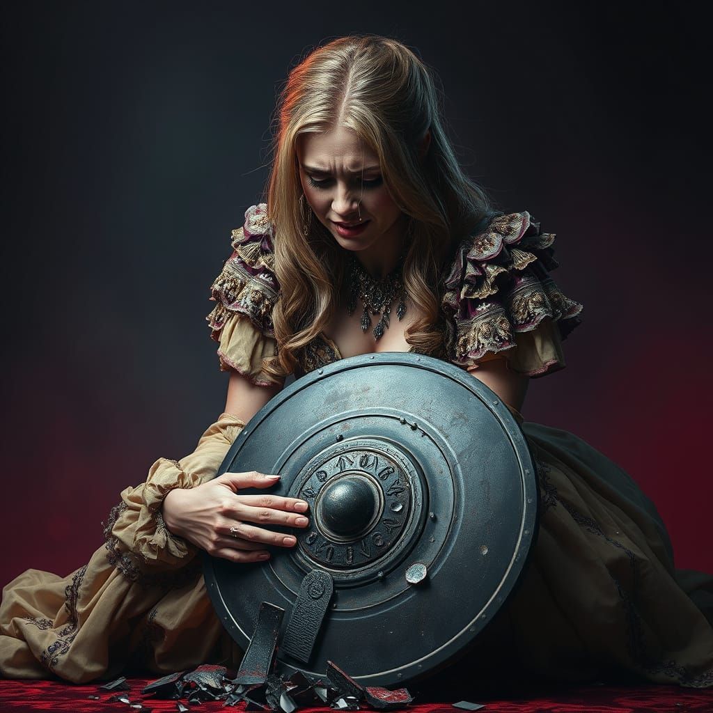 Lady Shatters Ancestral Shield, Consumed by Shame and Sadnes...
