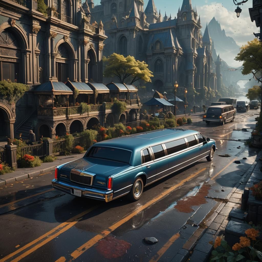 Fantastical Detailed Matte Painting in Deep Color