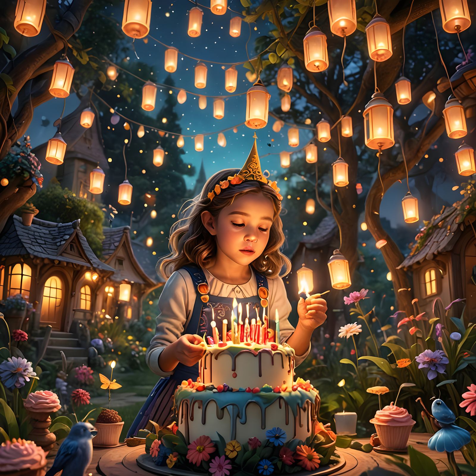 Fantastical Birthday Party Concept Art in Deep Color