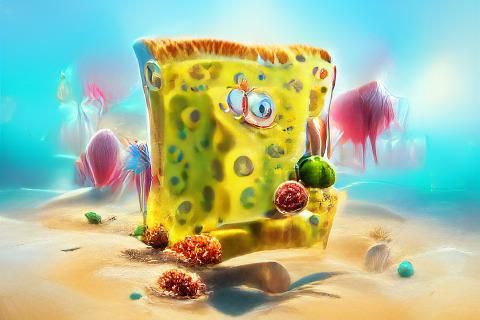 SpongeBob SquarePants AI Rendition