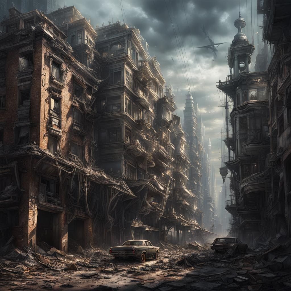 Abandoned City: A Dramatic Digital Matte Painting