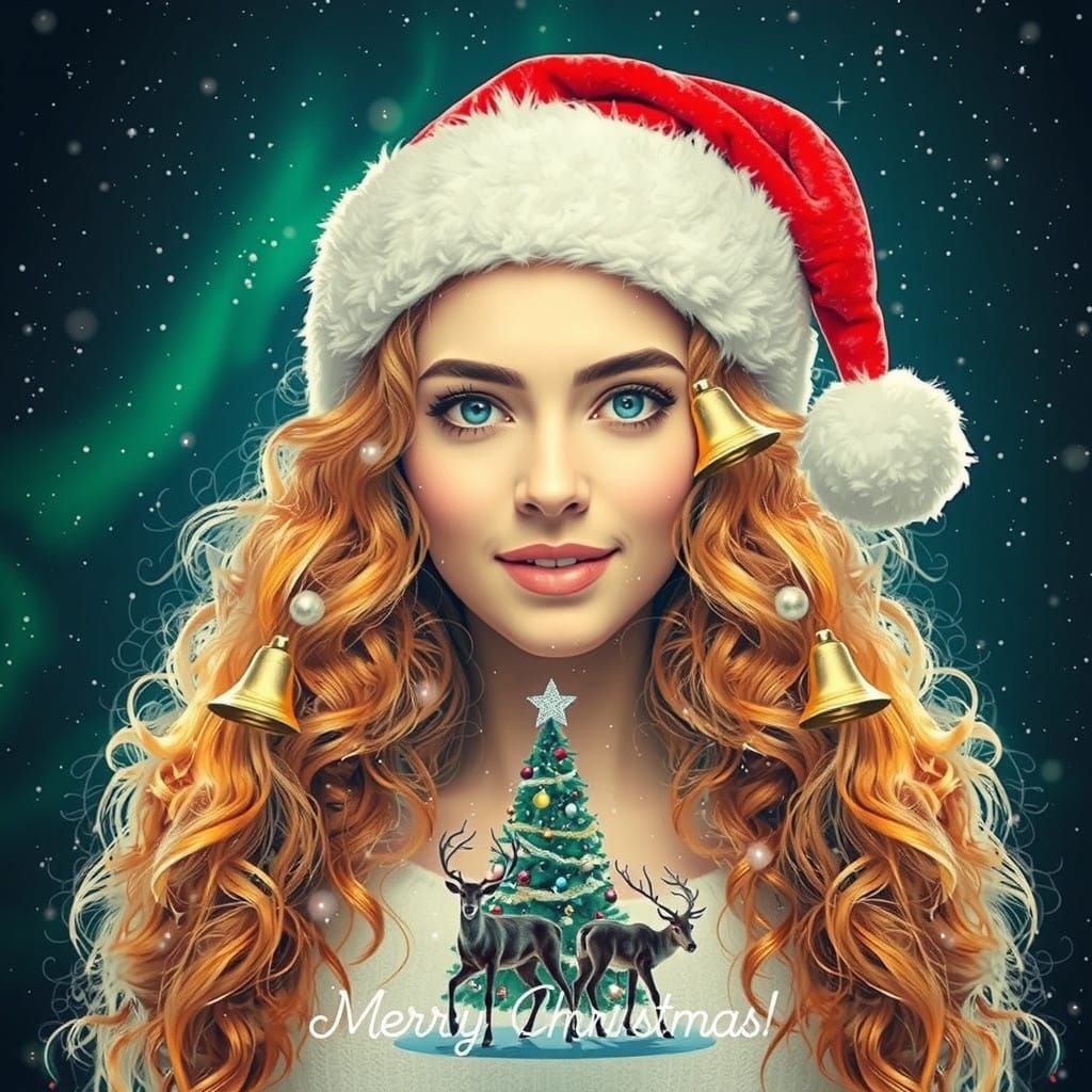 Double Exposure Christmas Magic Unfolds