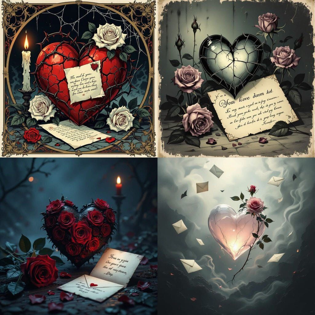 Spooky Valentine's Day Art: Haunted Hearts & Ghostly Roses