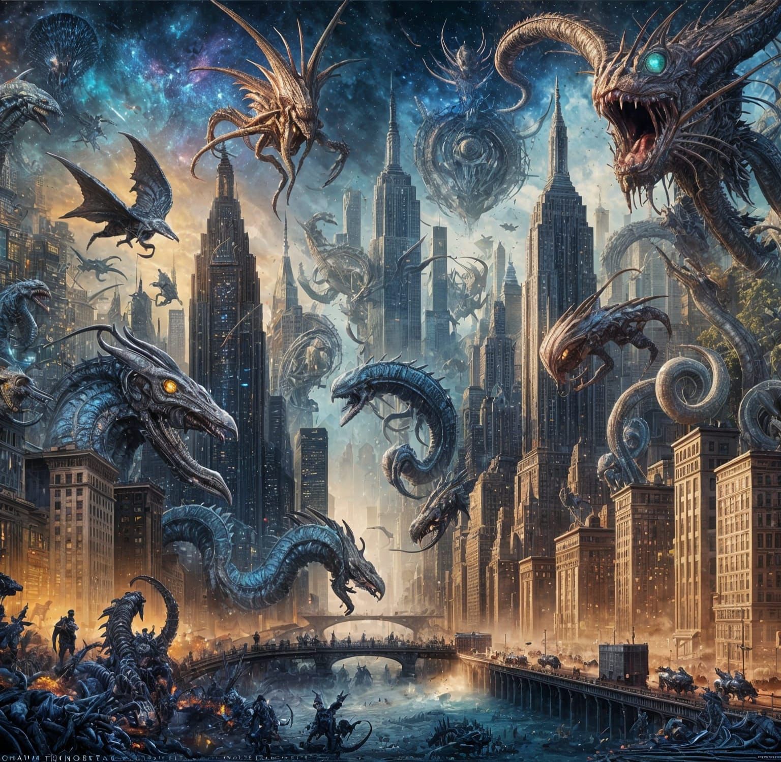 Alien Invasion of New York: A Matte Painting