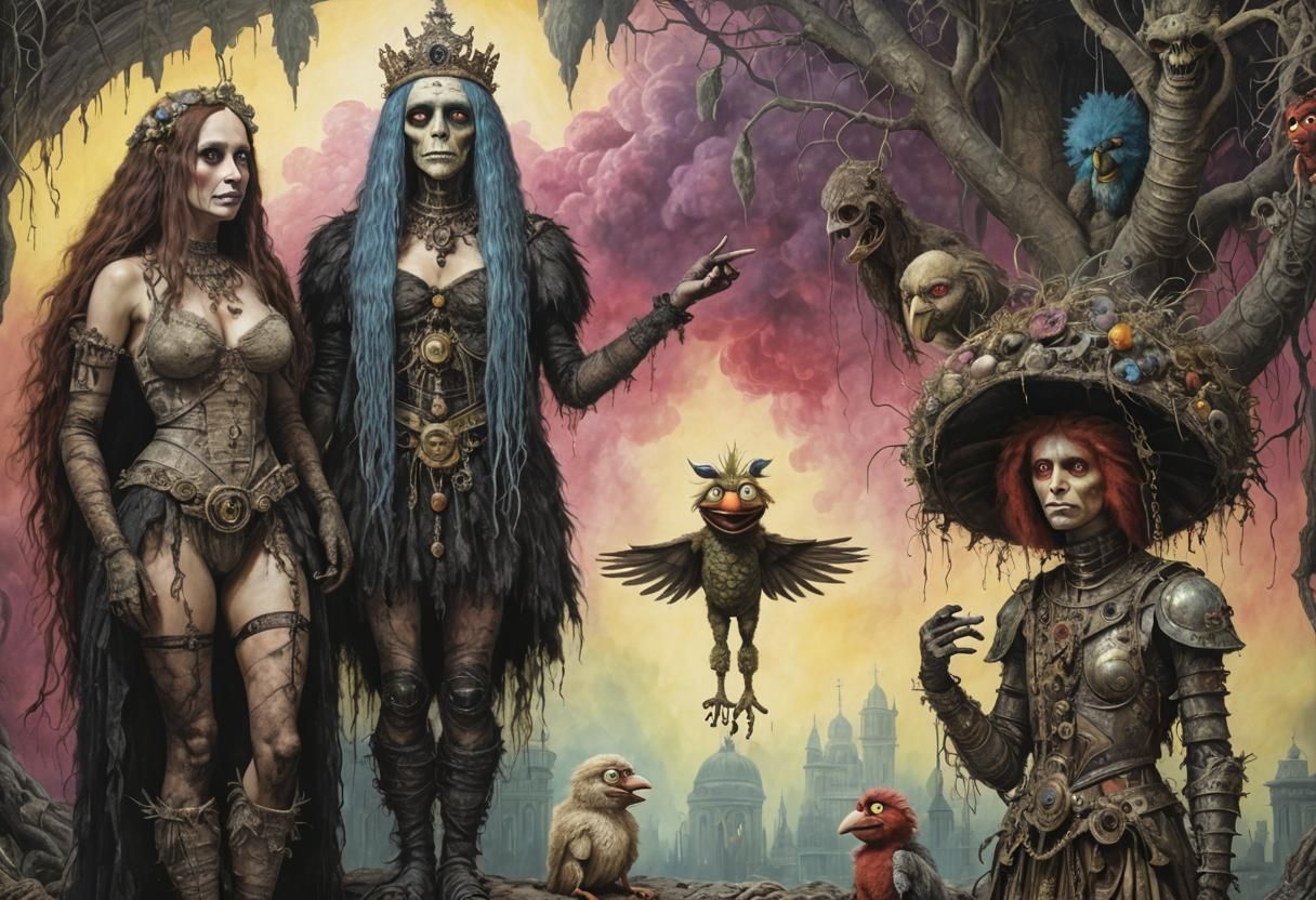 Surreal Wedding at the Cryptid Vatican: Fantasy Art