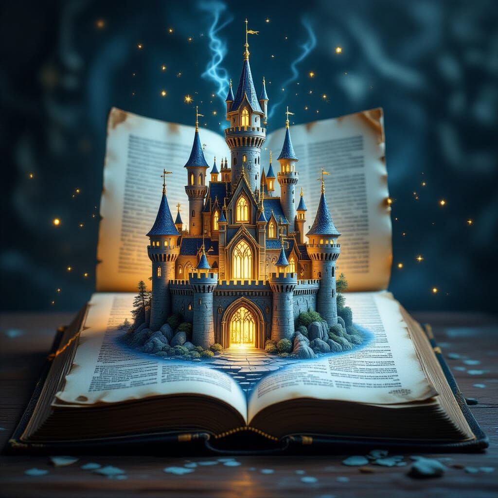 Magical Castle Emerges from Ancient Book