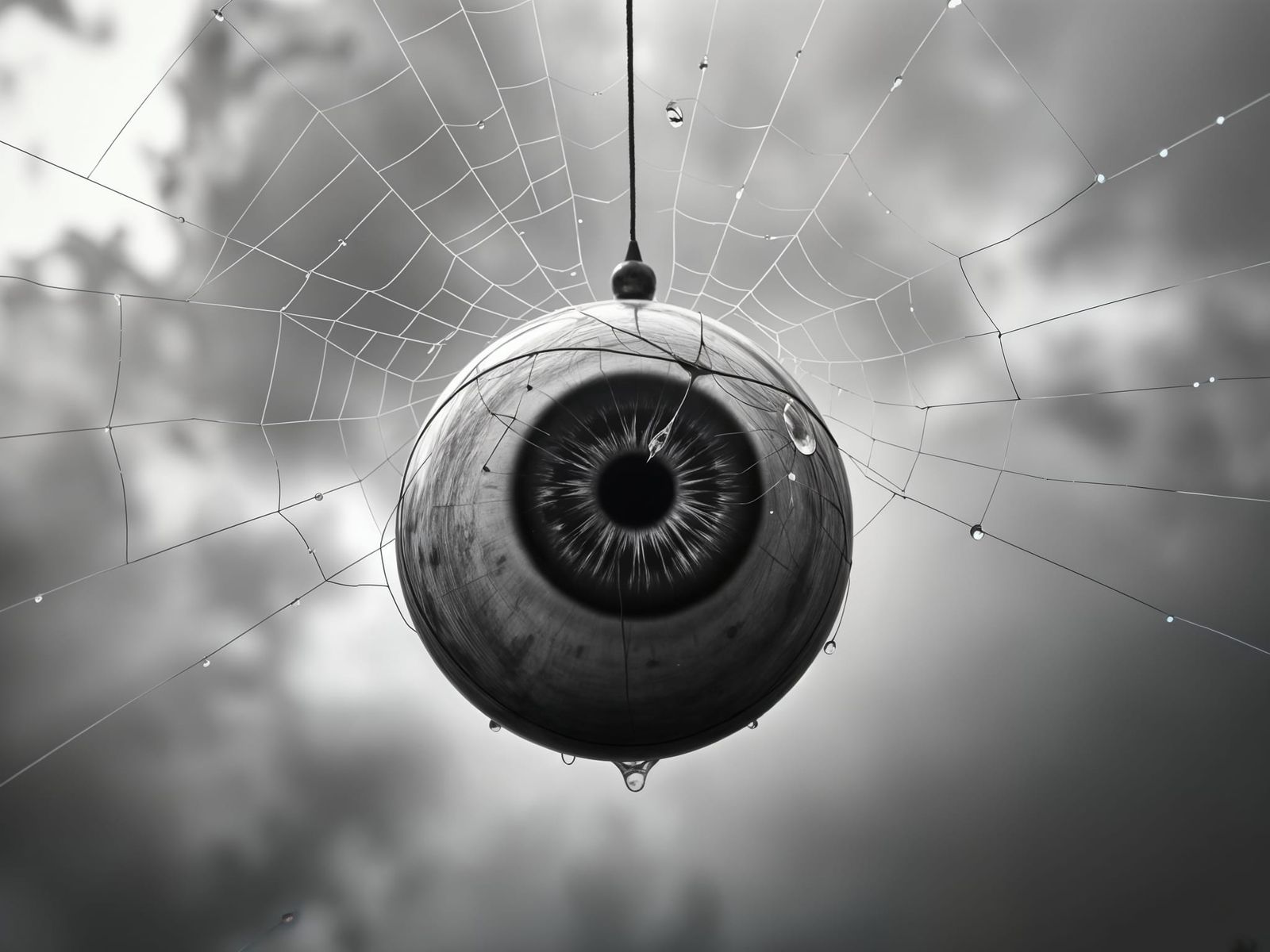 Eye Caught in Web: Weston-Style Black and White