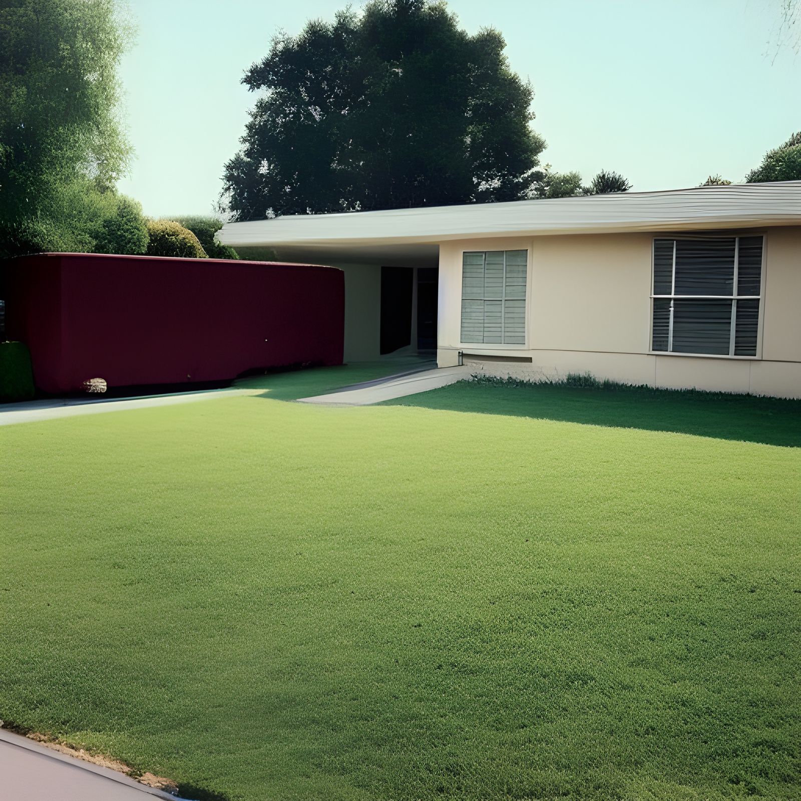 Midcentury Kitsch in a Suburban Street Scene