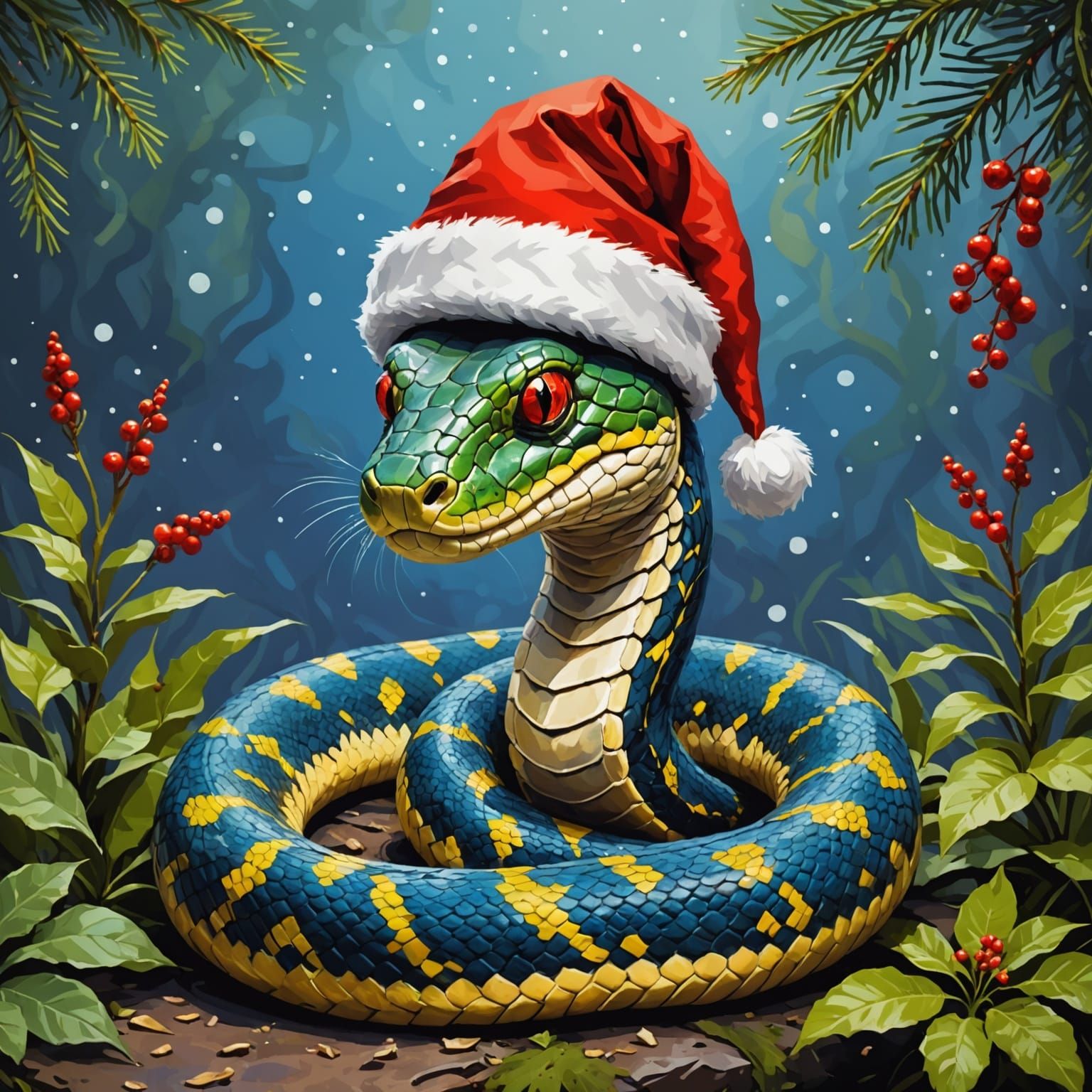 New Year's Greetings in Impressionist Style