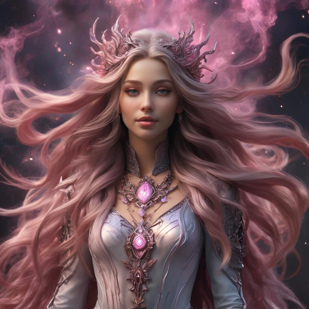 Glowing Surreal Goddess in Photorealistic Style