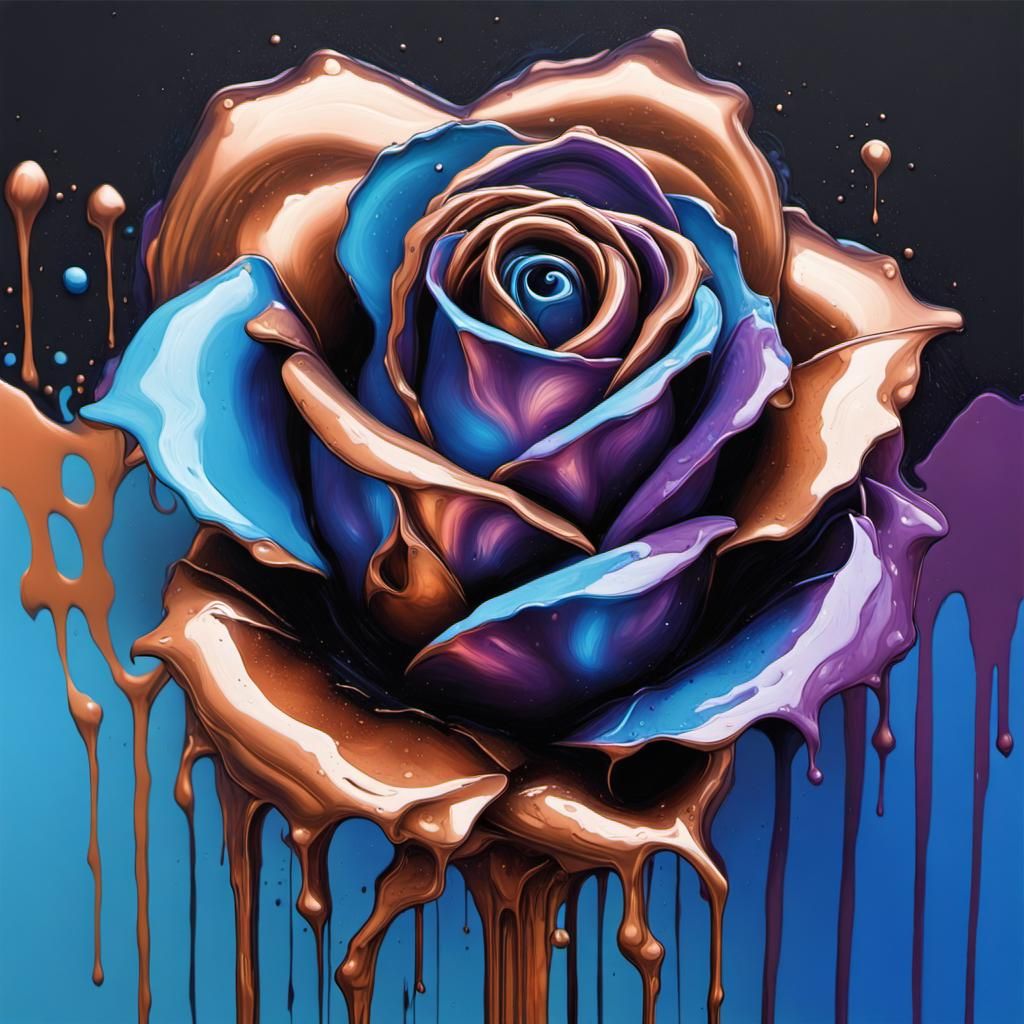 Graffiti Art: Glass and Metal Rose