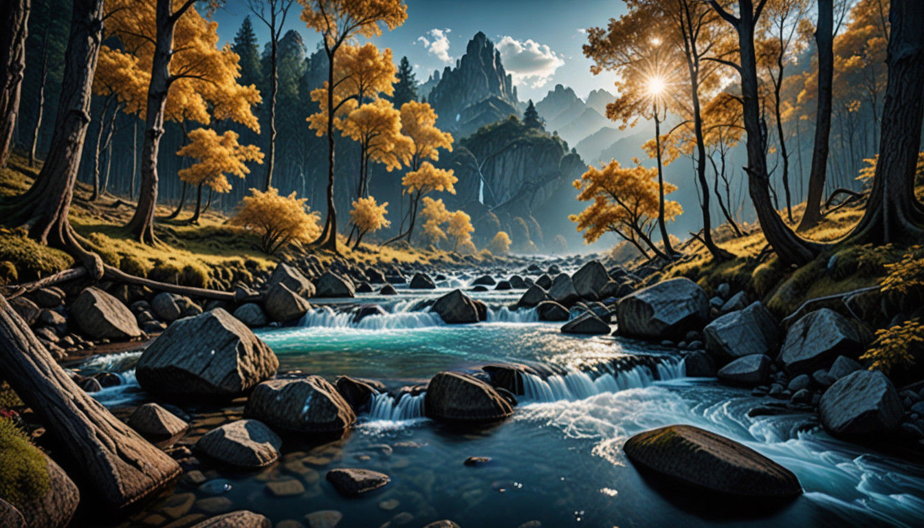 Crystal River in Ethereal Blue: A Cinematic Landscape