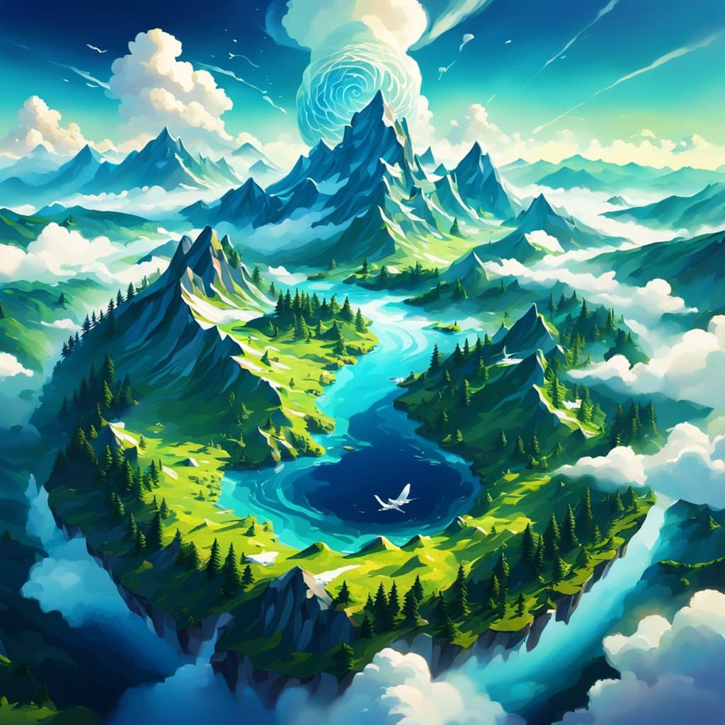 Smiling Earth in Low-Poly Art Style