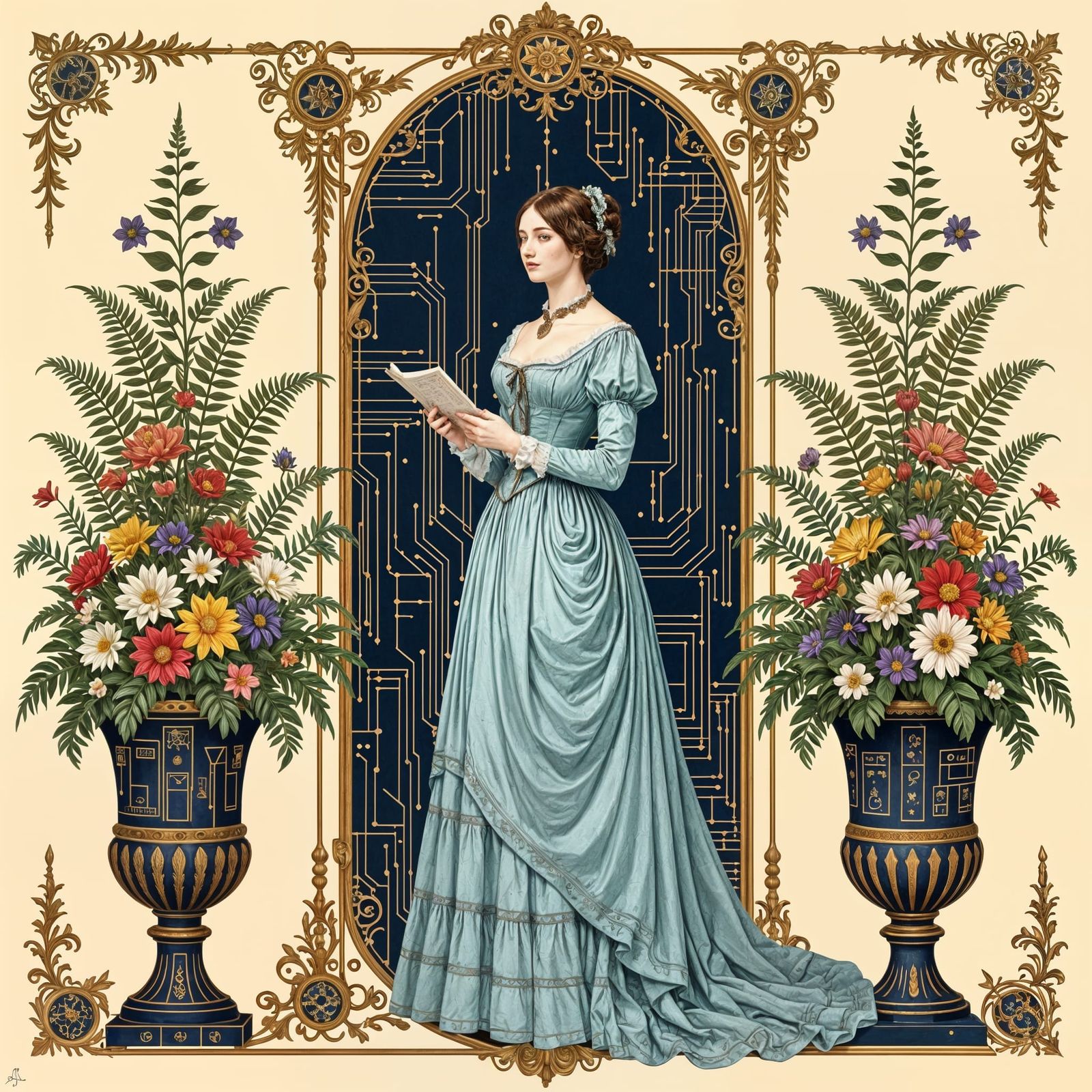 Ada Lovelace in Victorian Academic Style