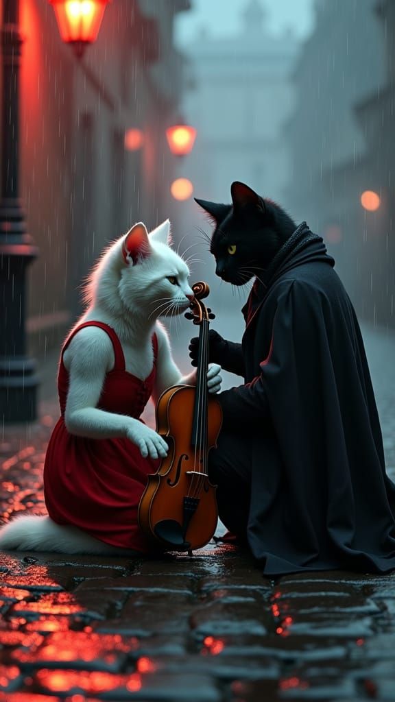 Cats in the Rain: A Cinematic Drama