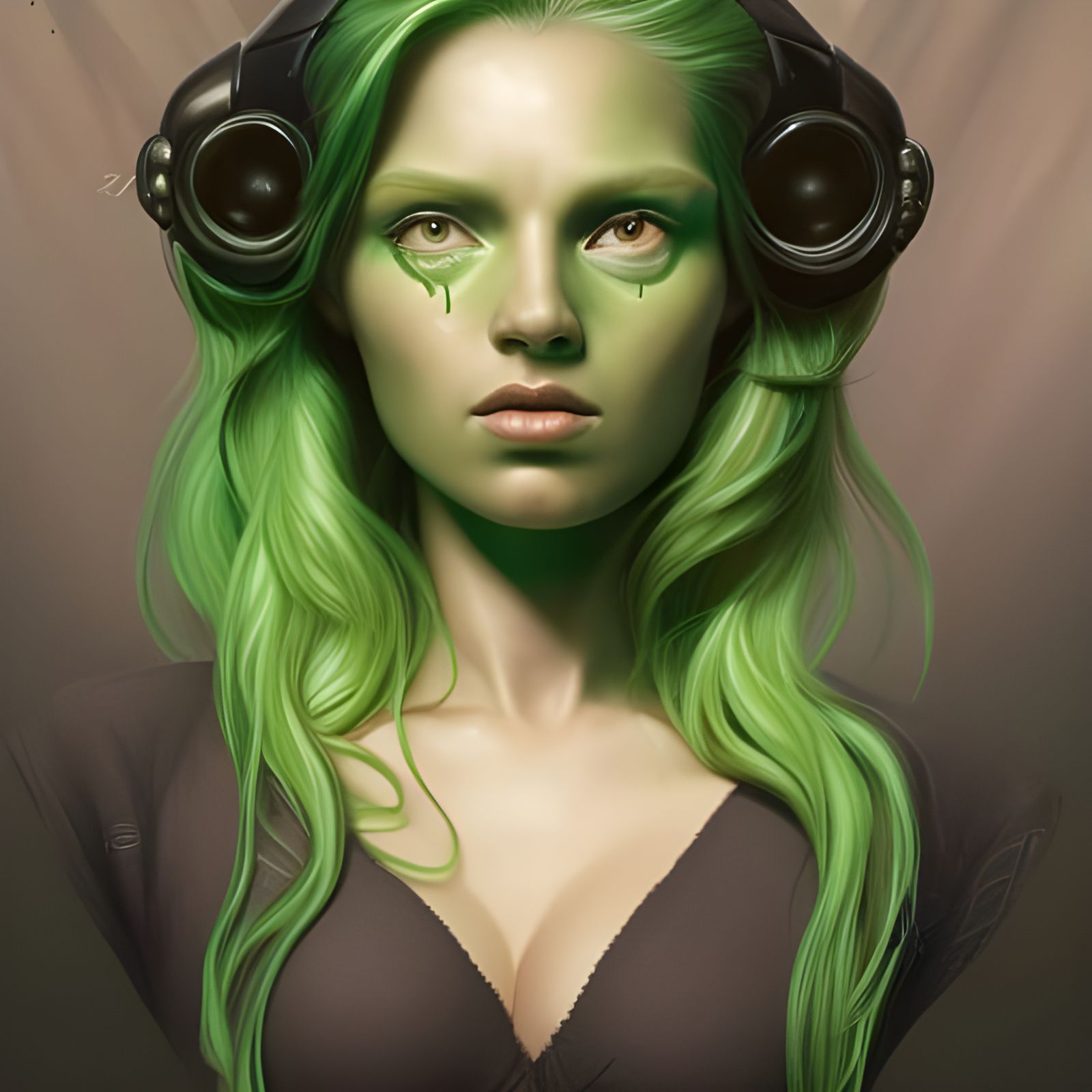 Detailed Alien Portrait in Dynamic Lighting