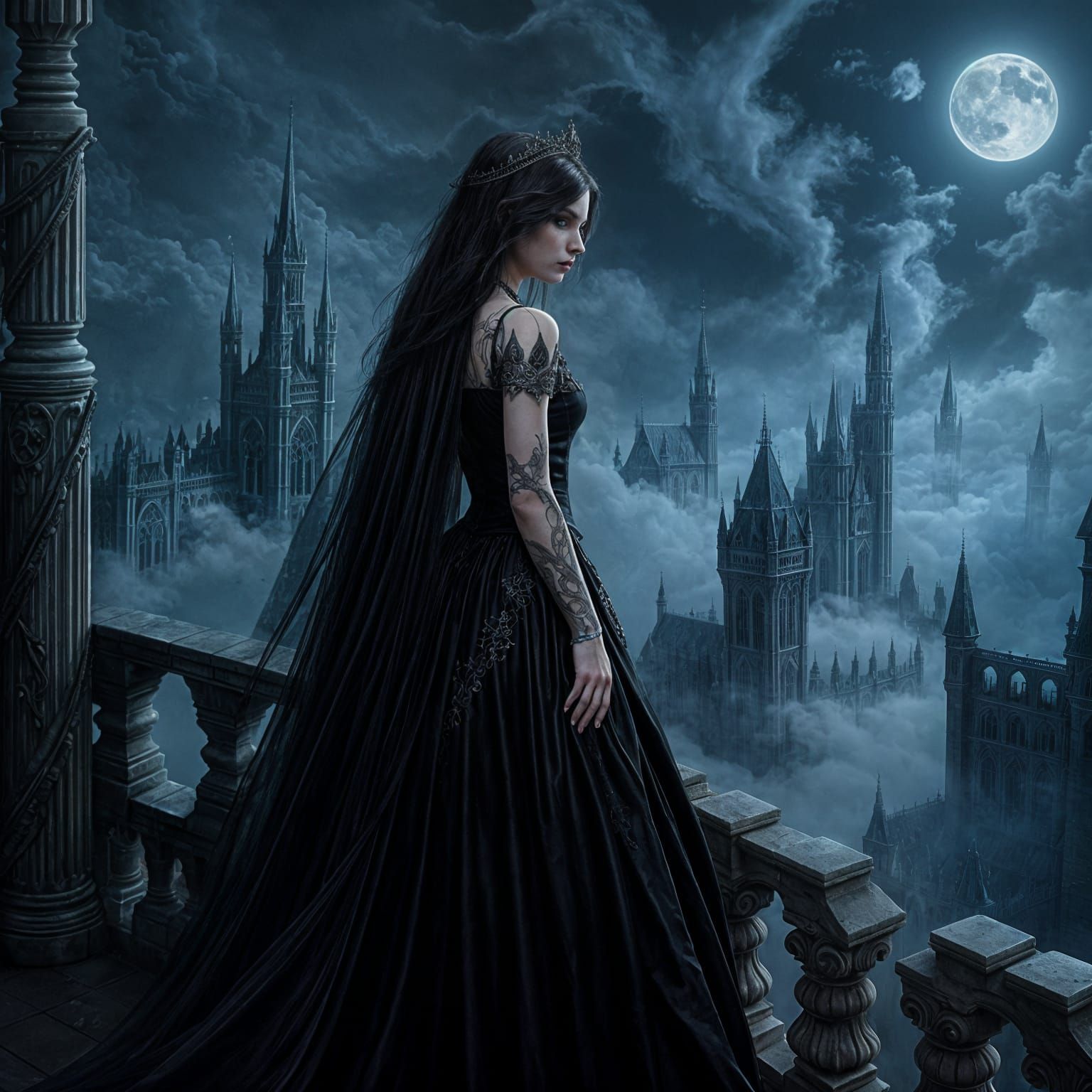 Gothic Princess of Eternal Darkness Reigns Over Haunting Fan...