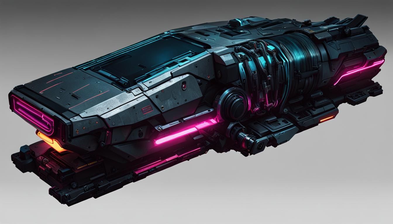 Cyberpunk Engine in Neon Cityscape