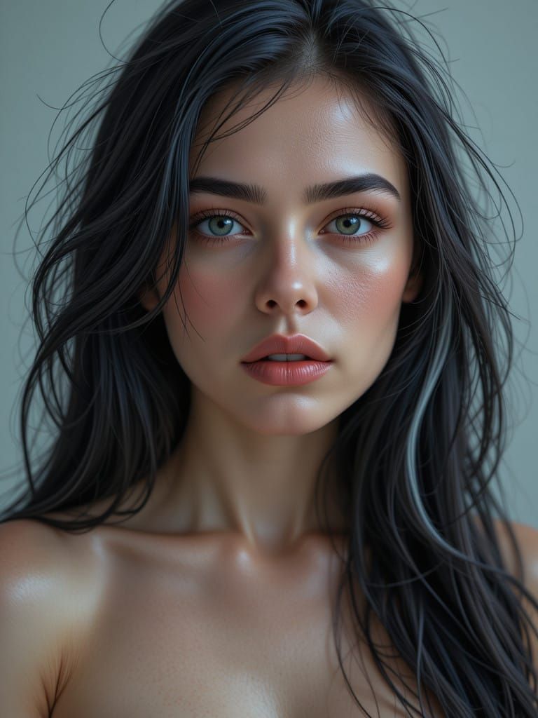 Stunning Romanian Beauty with Unique Hair and Features