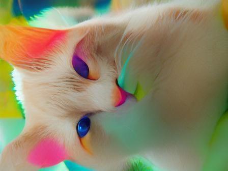 Rainbow Cat Digital Art