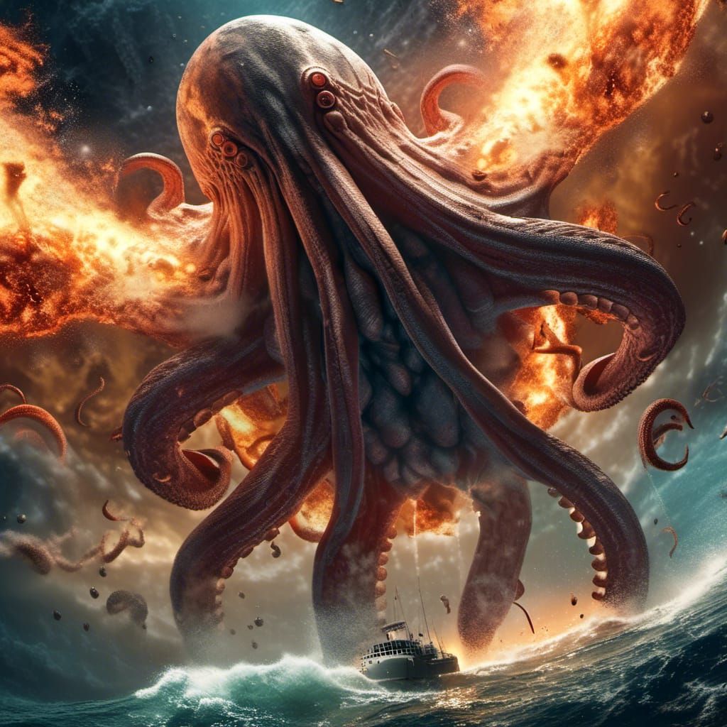 Giant Alien Destroys Earth in Fiery Space Collision