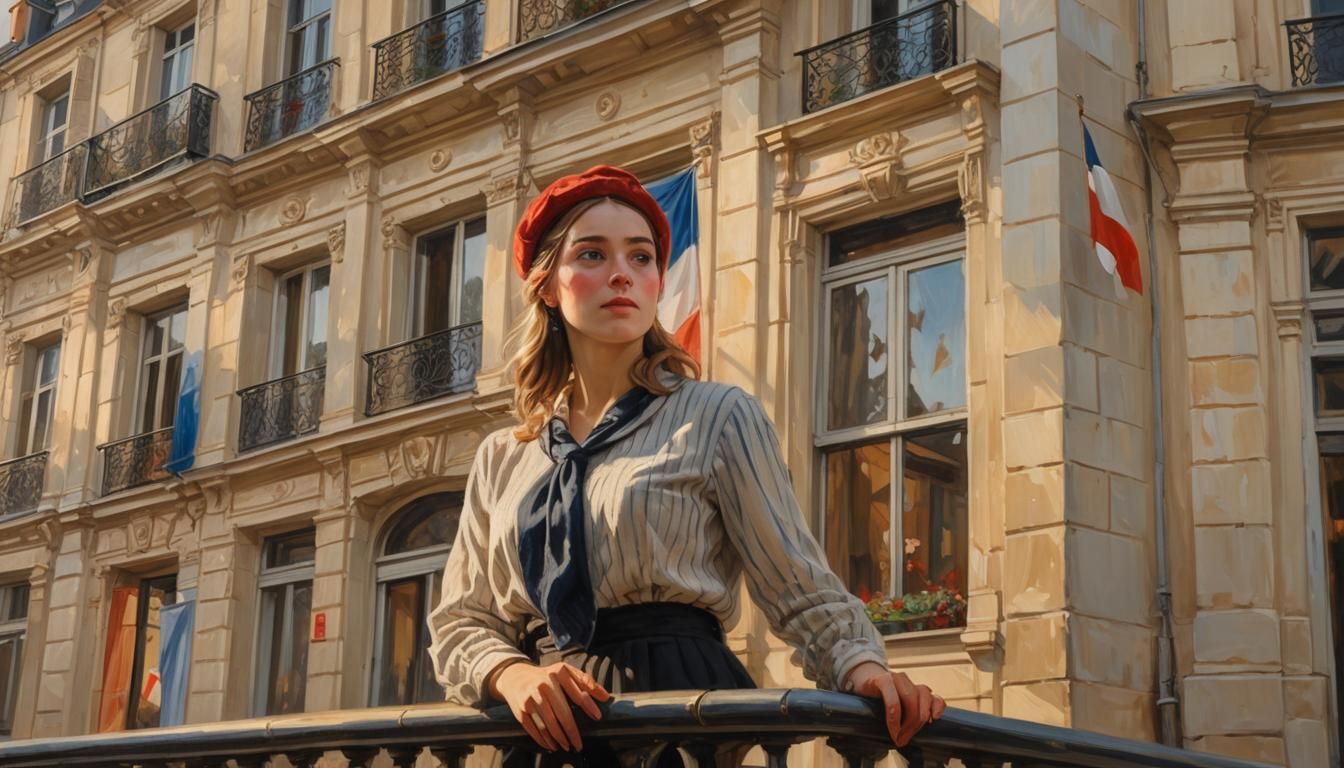 Parisian Woman in Oil, Zorn Style Impasto Painting