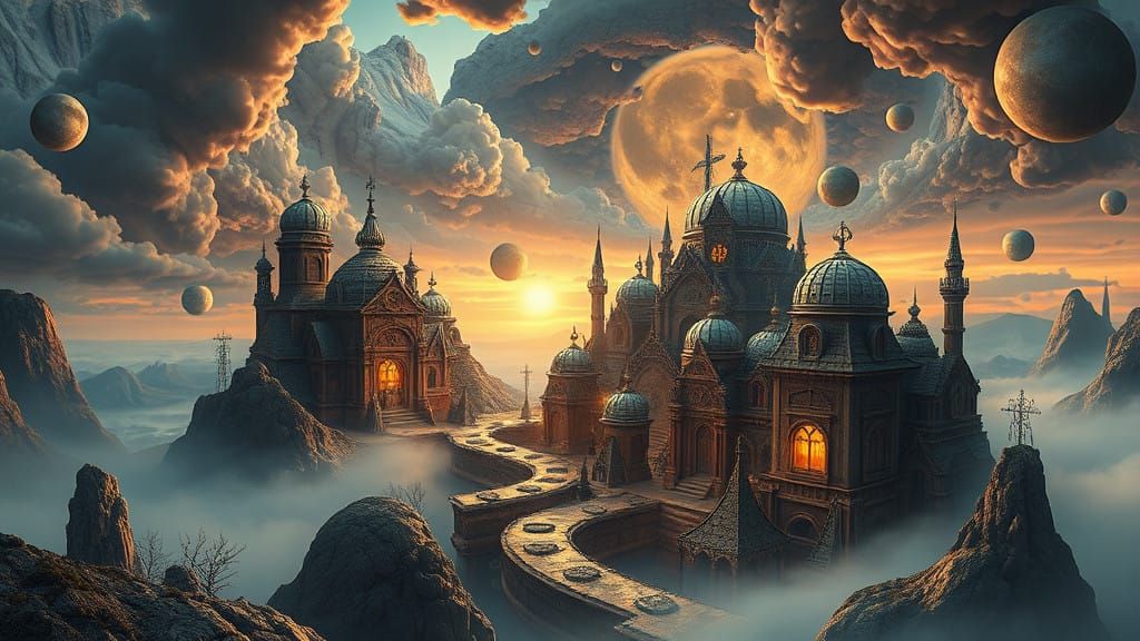 Surreal Realms of Nested Paradox: Escher Meets Dali in a Bos...