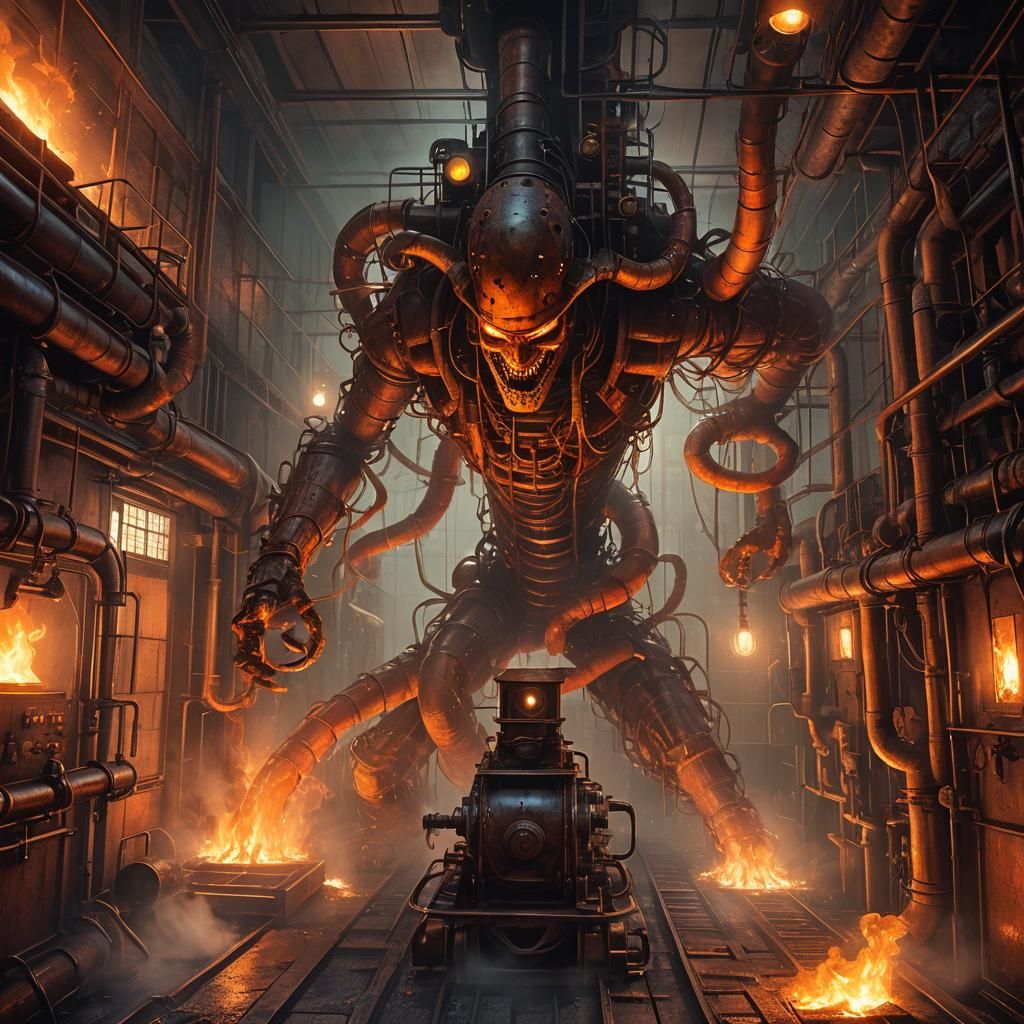 Freddy Krueger in Biomechanical Dreamscape