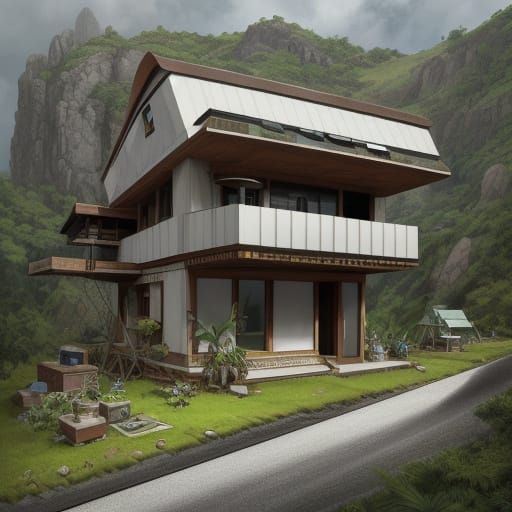 A funky remote Art Deco hermit's home tucked away in the sid...