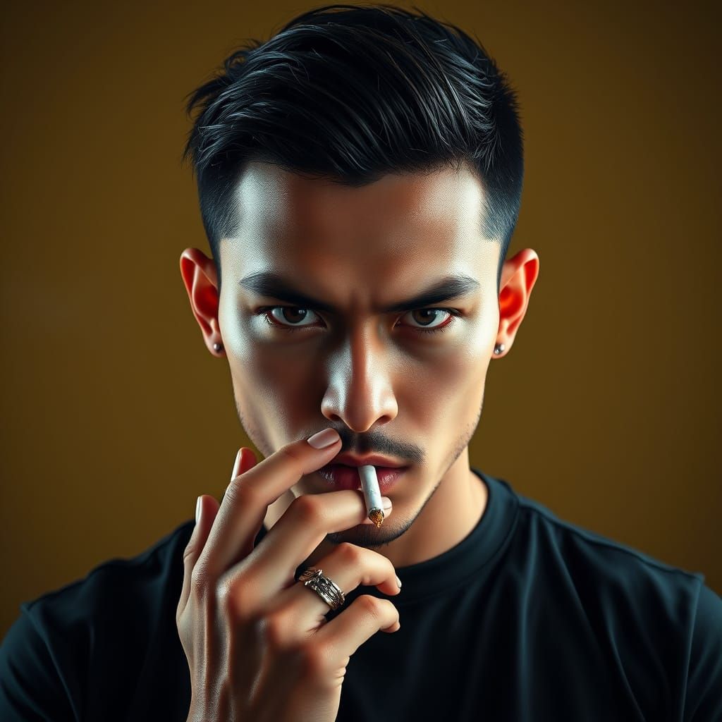 Intense Portrait of River Lucero in Digital Art Style