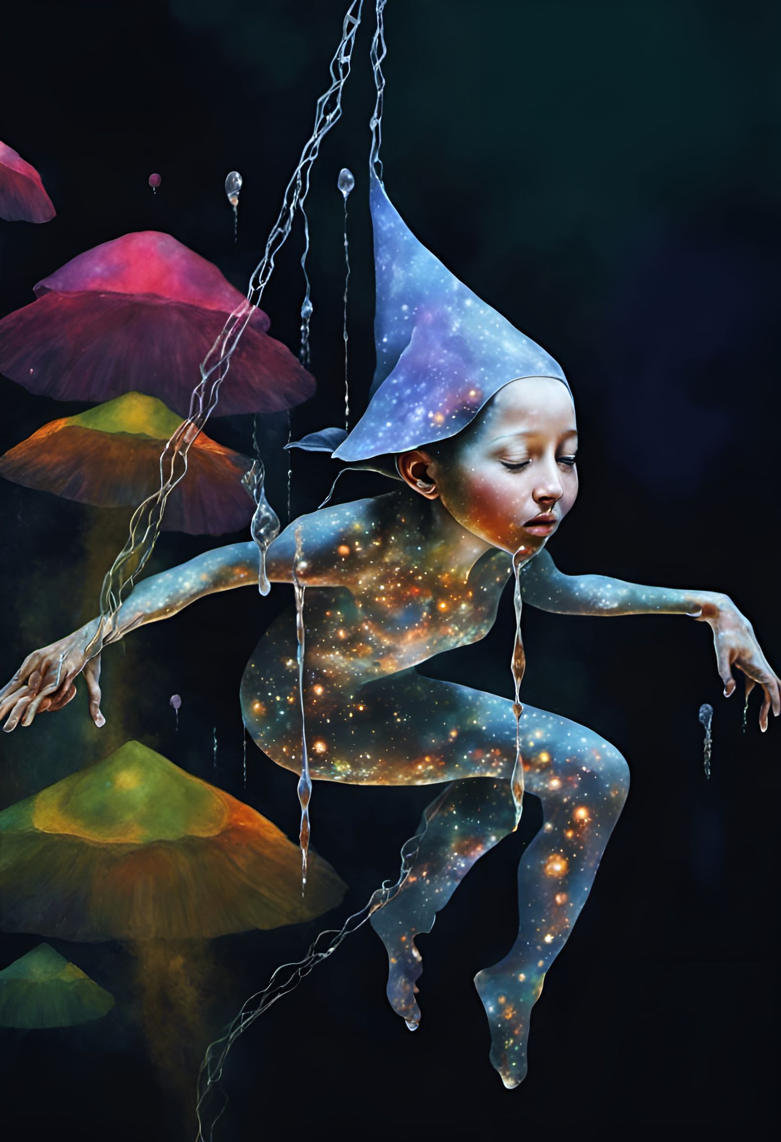 Surreal Dripping Reality with Fractal Edges