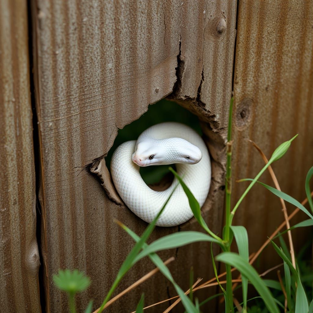 Boa Constrictor Escapes Through Fence