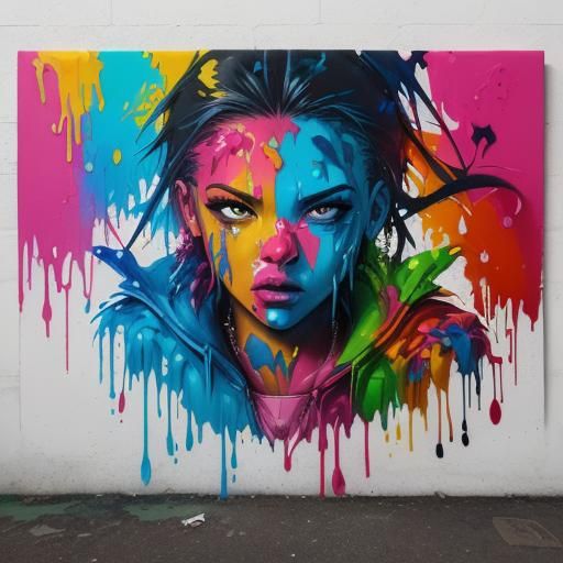 Graffiti Art Waiting: Splash Art in Street Style