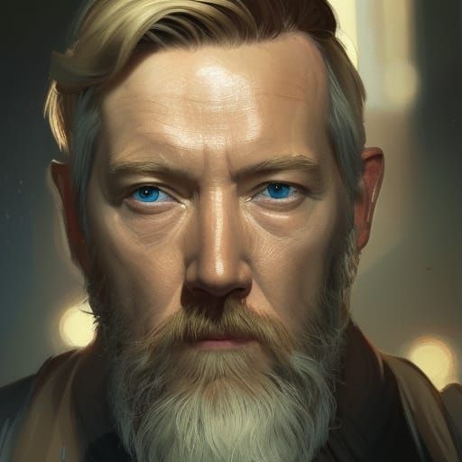 Obi-Wan Kenobi Portrait in Artgerm Style