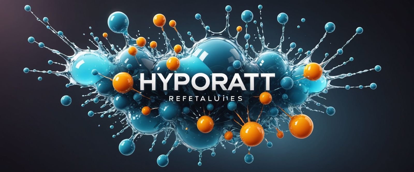 Hyperrealistic Splash Art Logo: Cold Molecules & Liquid Jets