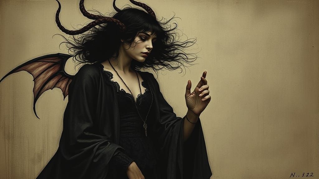 Ethereal Portrait of Lucifer in a Dazzling Aesthetic