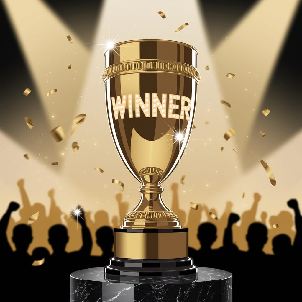 Majestic Golden Trophy Symbolizing Victory and Achievement