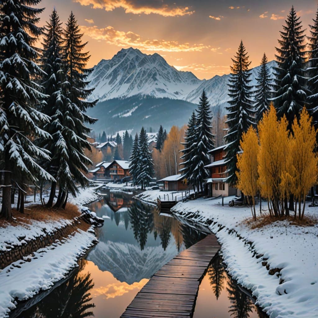 Giant Dragon with Cat in Magical Cave