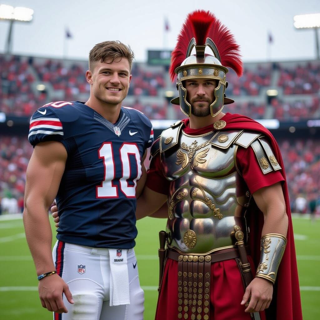 Football Player and Roman Centurion as Unlikely Friends