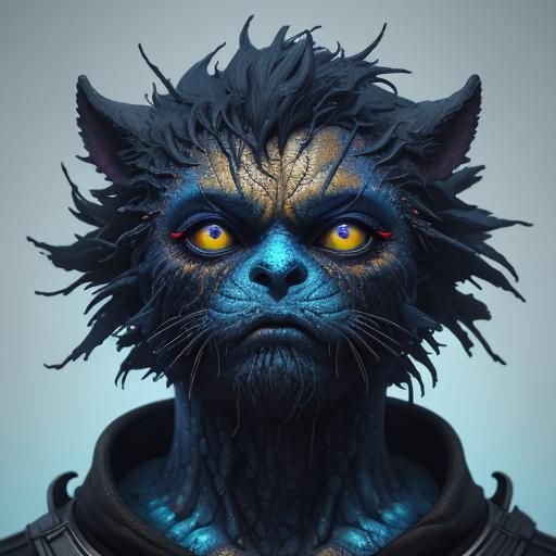 Happy Blackberry in Dark Blue Gold Acid Rain