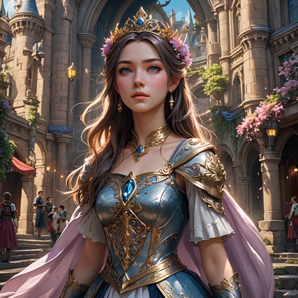 Anime Princess Portrait in Detailed Digital Painting